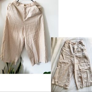 Uniqlo Linen-Cotton Blend Beige Pants